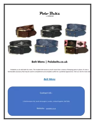Belt Mens | Polobelts.co.uk