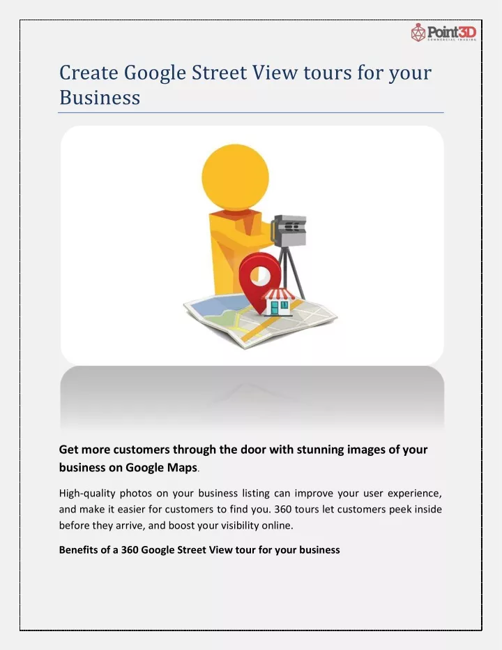 create google street view tours for your business