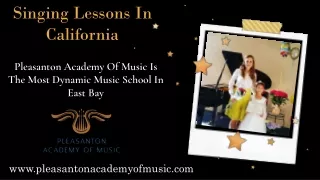 Singing Lessons In California