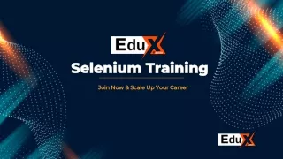 Selenium Training - Eduxfactor