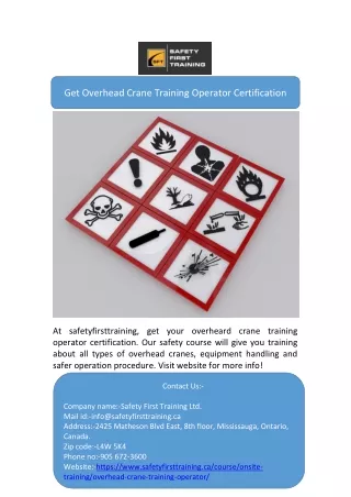 get overhead crane training operator certification
