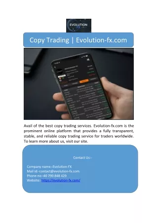 Copy Trading | Evolution-fx.com