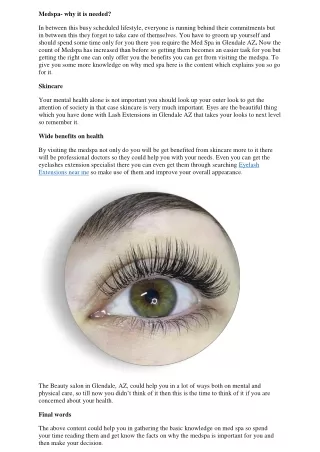 medspa why it is needed