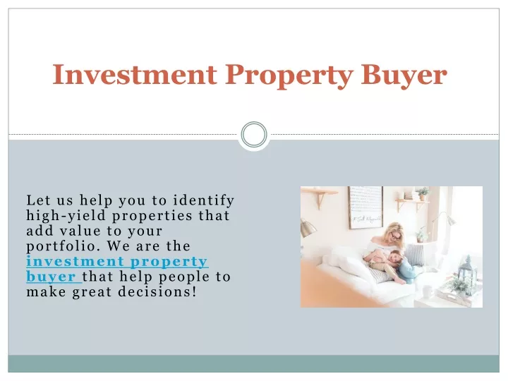 investment property buyer