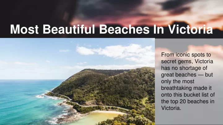 most beautiful beaches in victoria