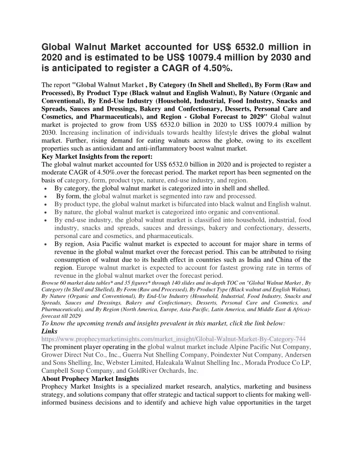 global walnut market accounted for us 6532