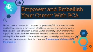 empower and embellish your career with bca