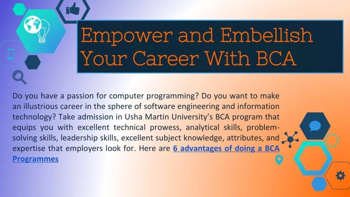 empower and embellish your career with bca