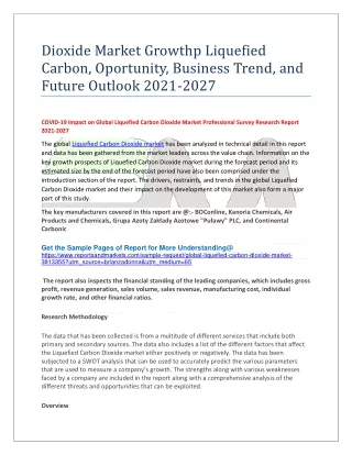 Liquefied Carbon Dioxide Market 2021-27