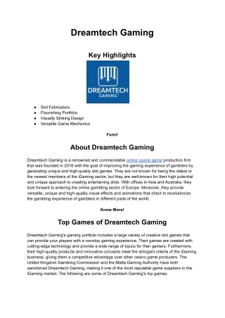 dreamtech gaming