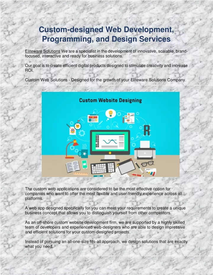 custom designed web development programming
