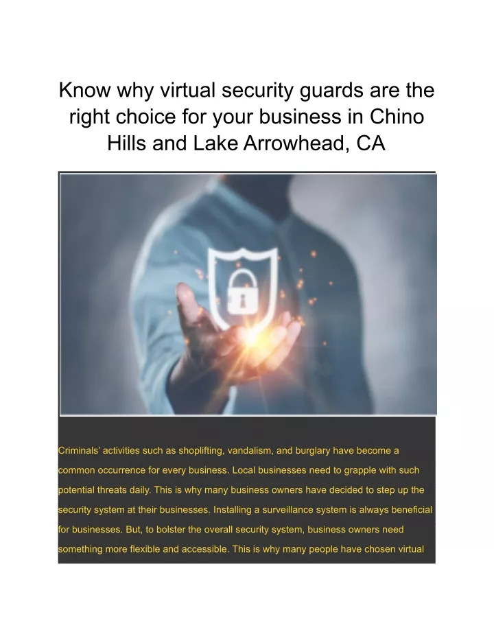 know why virtual security guards are the right