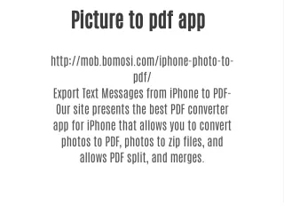 Picture to pdf app