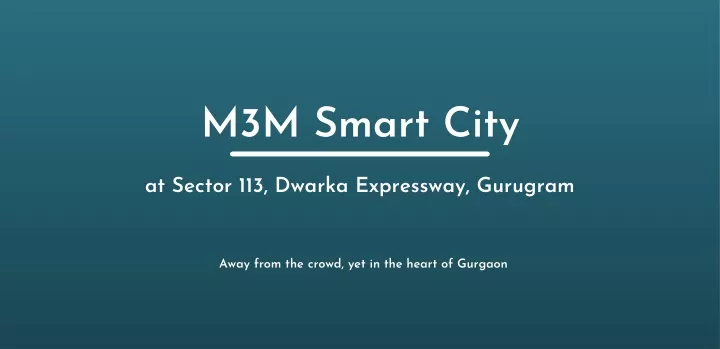 m3m smart city