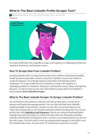 what is the best linkedin profile scraper tool