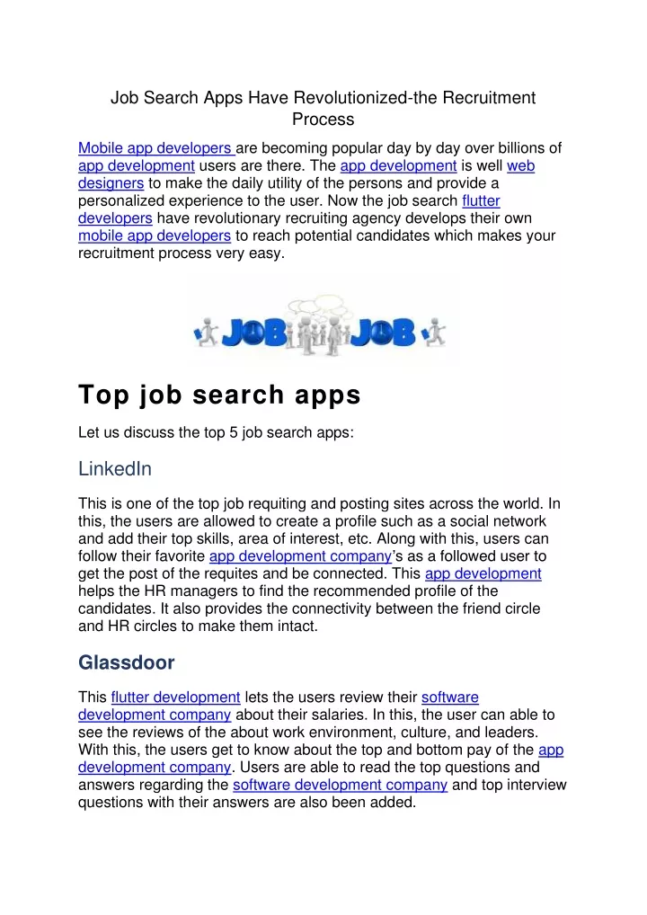 job search apps have revolutionized
