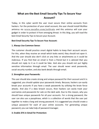 what are the best email security tips to secure