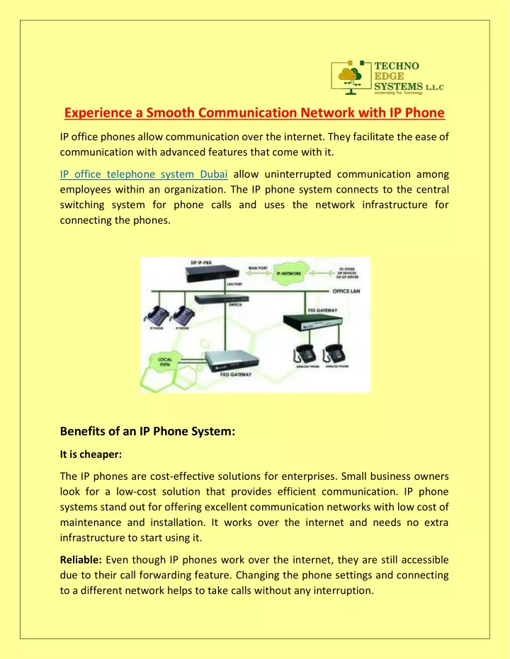 experience a smooth communication network with