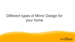 Wall Mirror- Plan to action with Glazonoid