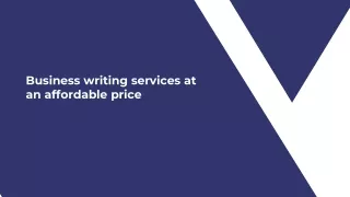 business writing services at an affordable price