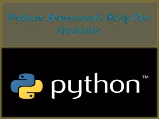 Python Homework Help For Students