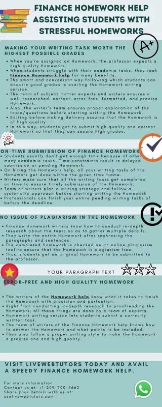 finance homework help assisting students with