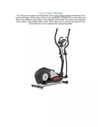 Cross Trainer Machine