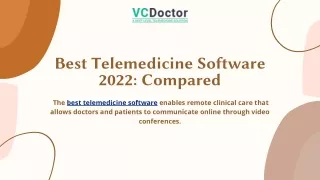 Best Telemedicine Software 2022 Compared