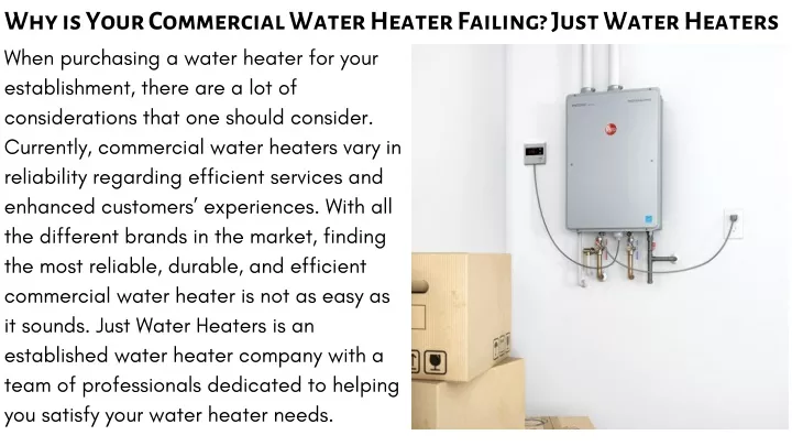 why is your commercial water heater failing just