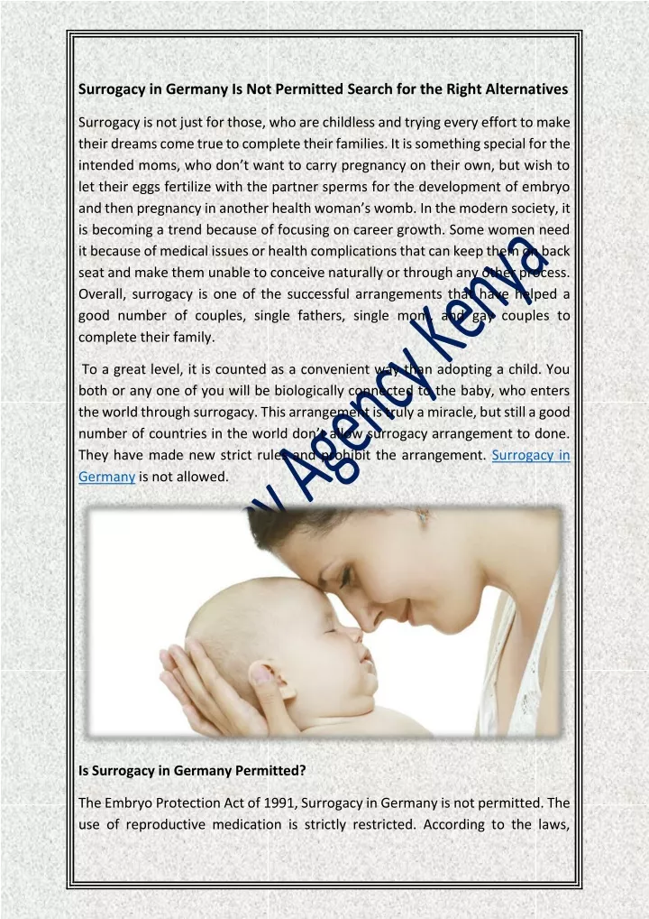 surrogacy in germany is not permitted search