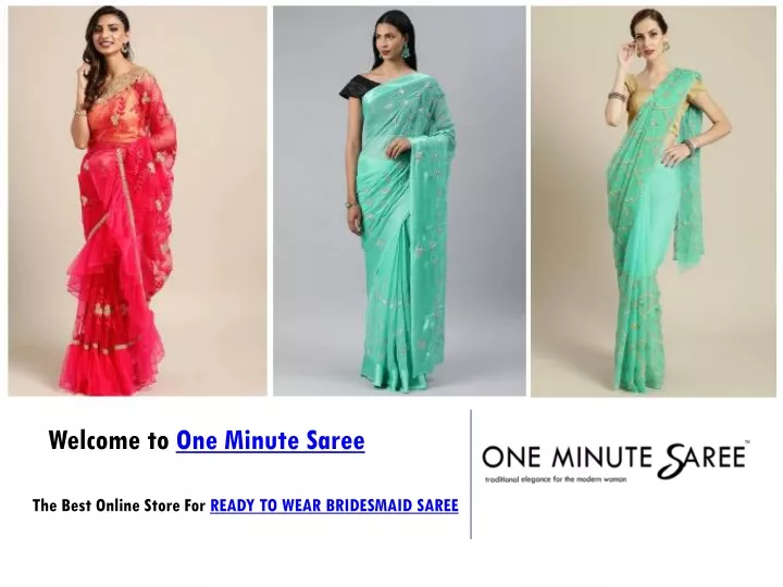 welcome to one minute saree