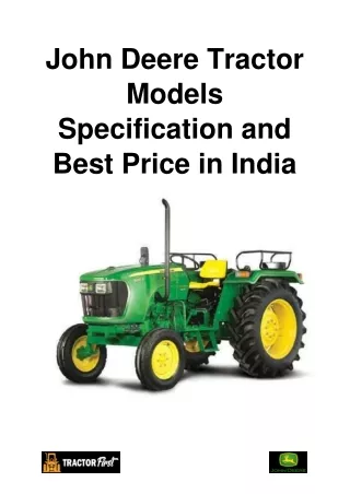 john deere tractor models specification and best