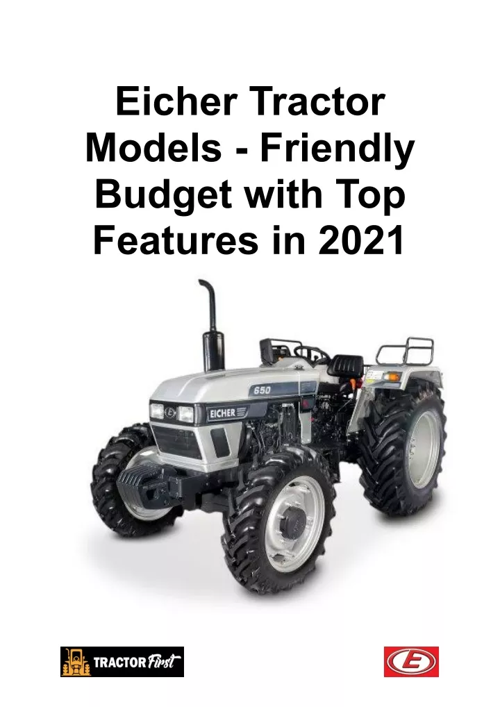eicher tractor models friendly budget with