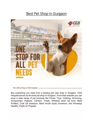 Best Pet Shop in Gurgaon
