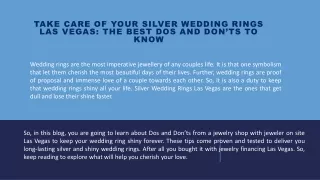 Take Care Of Your Silver Wedding Rings Las Vegas The Best Dos And Don’ts To Know
