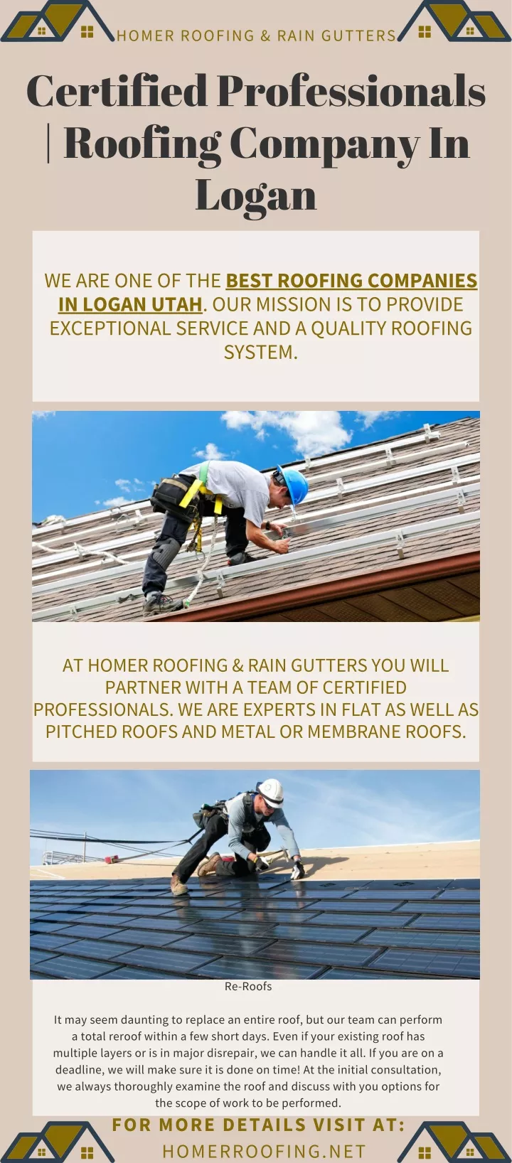 homer roofing rain gutters certified