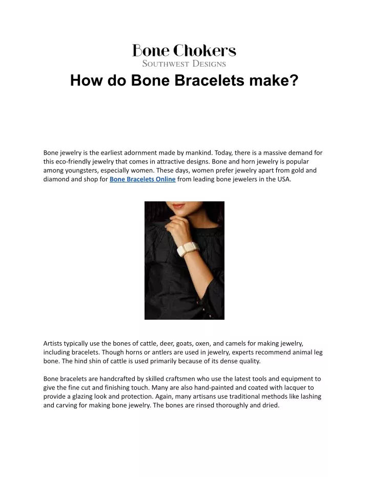 how do bone bracelets make