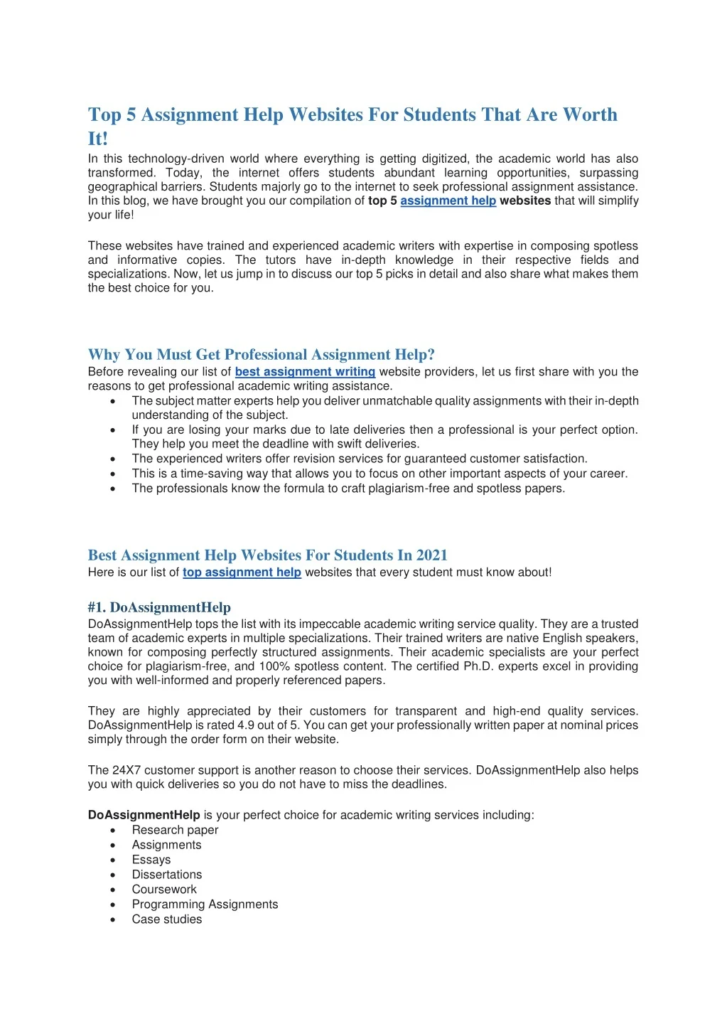 PPT - Top 5 Assignment Help Websites For Students In 2021 PowerPoint ...