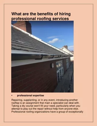 what are the benefits of hiring professional