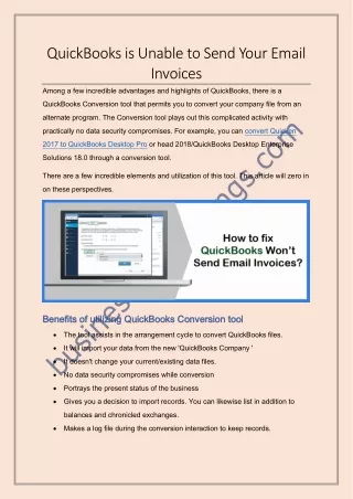 quickbooks is unable to send your email invoices