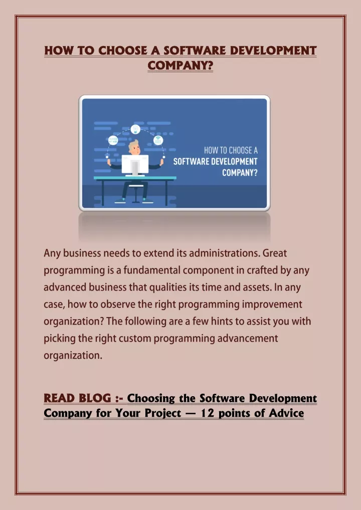 Ppt How To Choose A Software Development Company Powerpoint