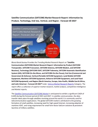 satellite communication satcom market research