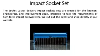 impact socket set