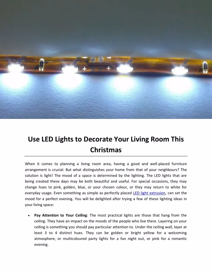 use led lights to decorate your living room this