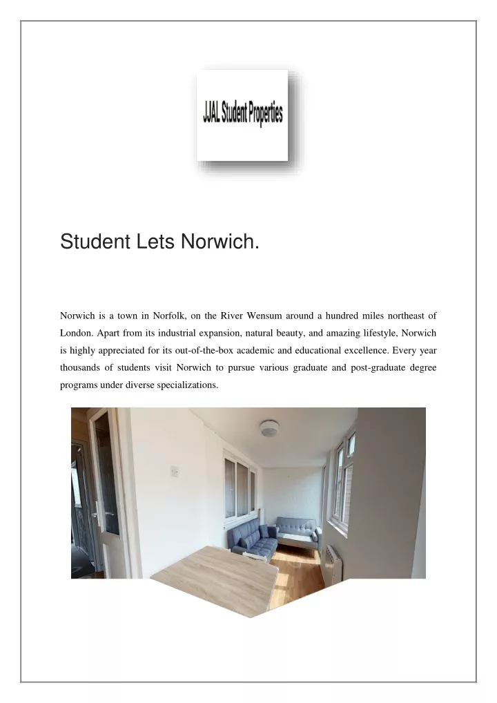 student lets norwich