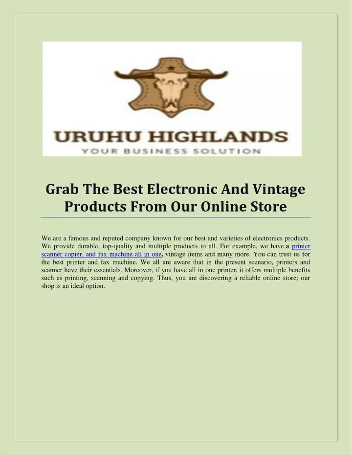 grab the best electronic and vintage products