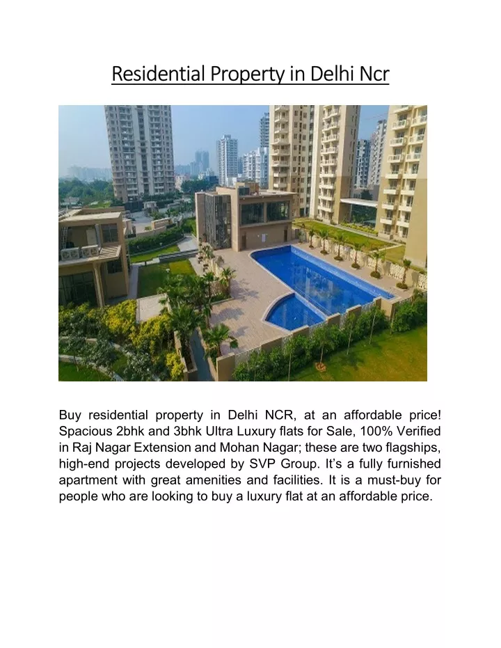 residential property in delhi ncr residential