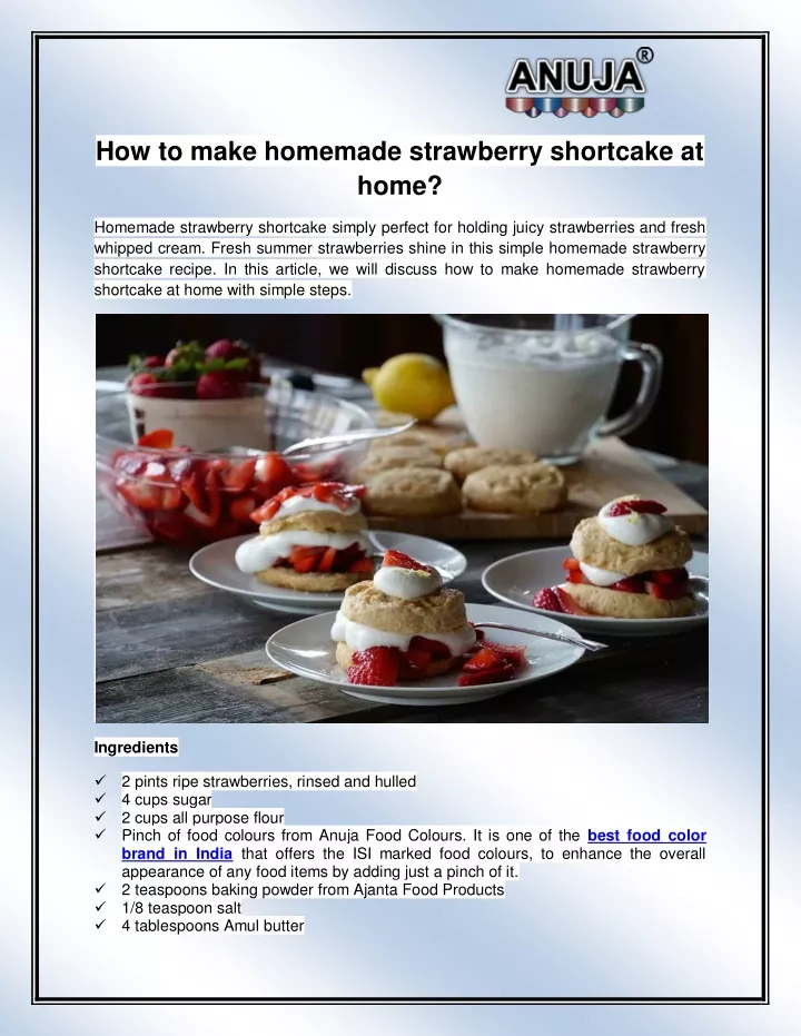 how to make homemade strawberry shortcake at home