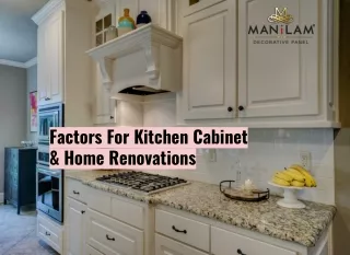 Factors For Kitchen Cabinet & Home Renovations