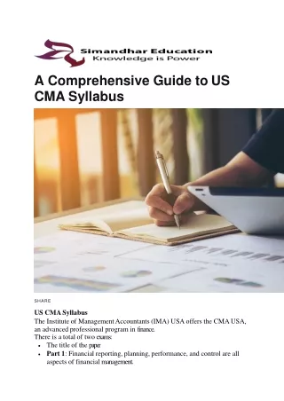 A Comprehensive Guide to US CMA Syllabus-converted